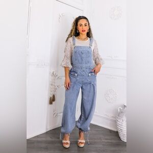 Women's Blue Denim Overalls